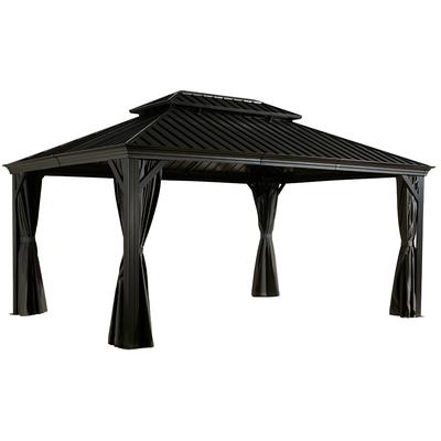 Pavillonseitenteil SOJAG, grau (dunkelgrau), Polyester, Pavillonseitenteile, passend für Pavillon Mykonos 12x16 Image