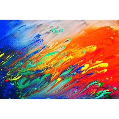 Fototapete PAPERMOON "Abstrakt Farben", bunt, B:3,50m L:2,60m, Vlies, Tapeten