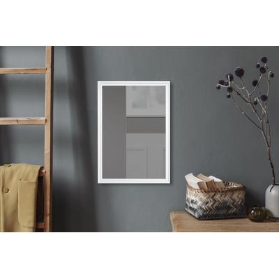 Dekospiegel MIRRORS AND MORE "FRIEDA", weiß, B:50cm H:70cm T:1,9cm, Kunststoff, Spiegel, Wandspiegel Image