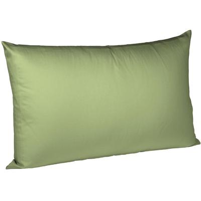 Kissenbezug FLEURESSE "Colours Mako Satin, 100% Baumwolle, mit Reißverschluss", grün (jade), B:40cm L:60cm, Mako-Satin, Mako-Satin, Kissenbezüge, Mako Satin, glänzend, glatt, Premium Qualität Image
