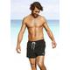 Badeshorts S.OLIVER Gr. L (52), N-Gr, schwarz Herren Badehosen Badeshorts