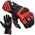 Motorradhandschuhe PROANTI Handschuhe Gr. M, rot (rot, schwarz) Motorradhandschuhe