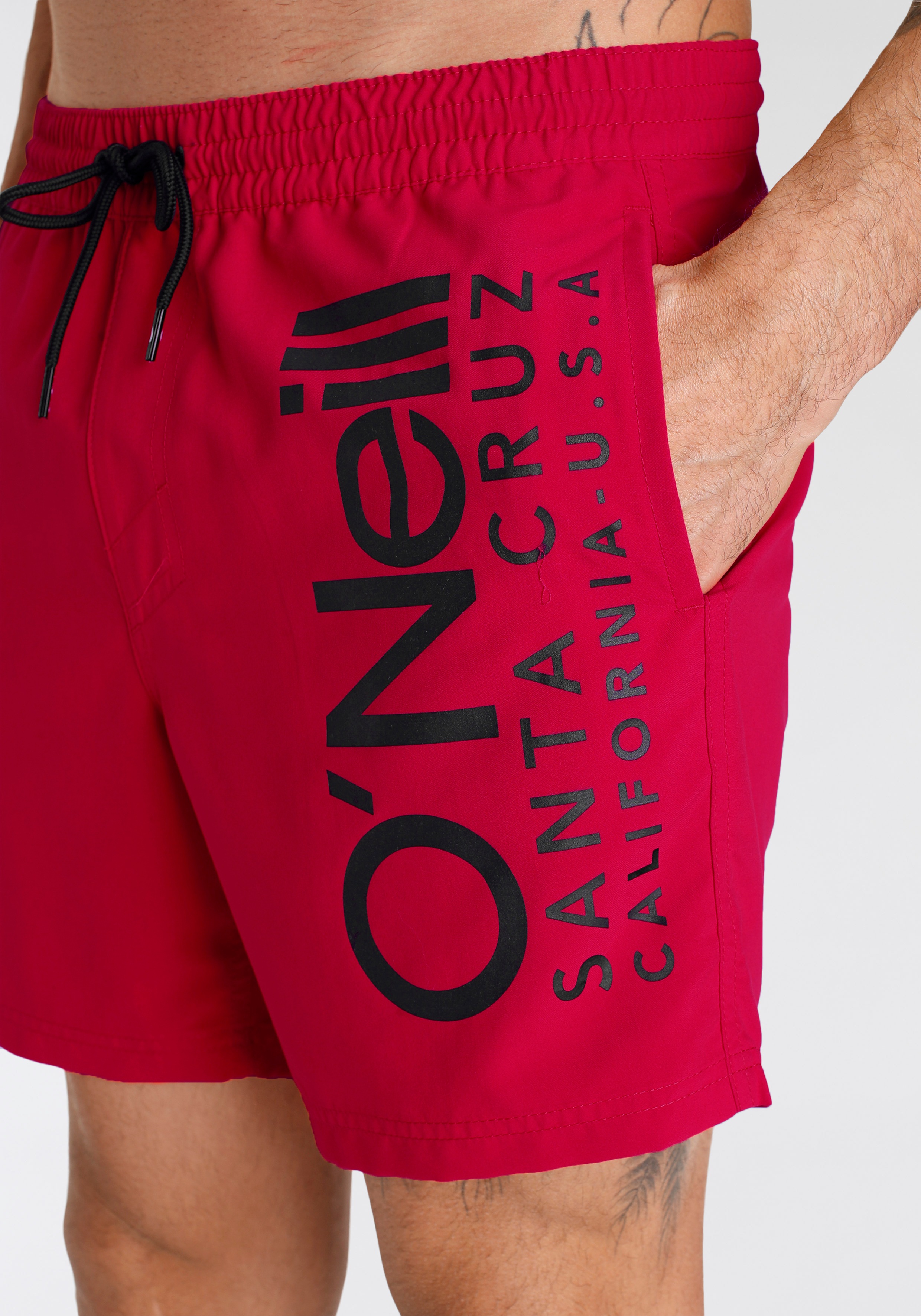 Badeshorts O'NEILL "ORIGINAL CALI 16'' SWIM SHORTS", Herren, Gr. S, N-Gr, orange, Obermaterial: 100% Polyester, Badehosen, in trendigen Unifarben Image