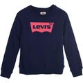 Sweatshirt LEVI'S KIDS "BATWING CREWNECK SWEATSHIRT" Gr. 8/128, blau (dunkelblau) Mädchen Sweatshirts