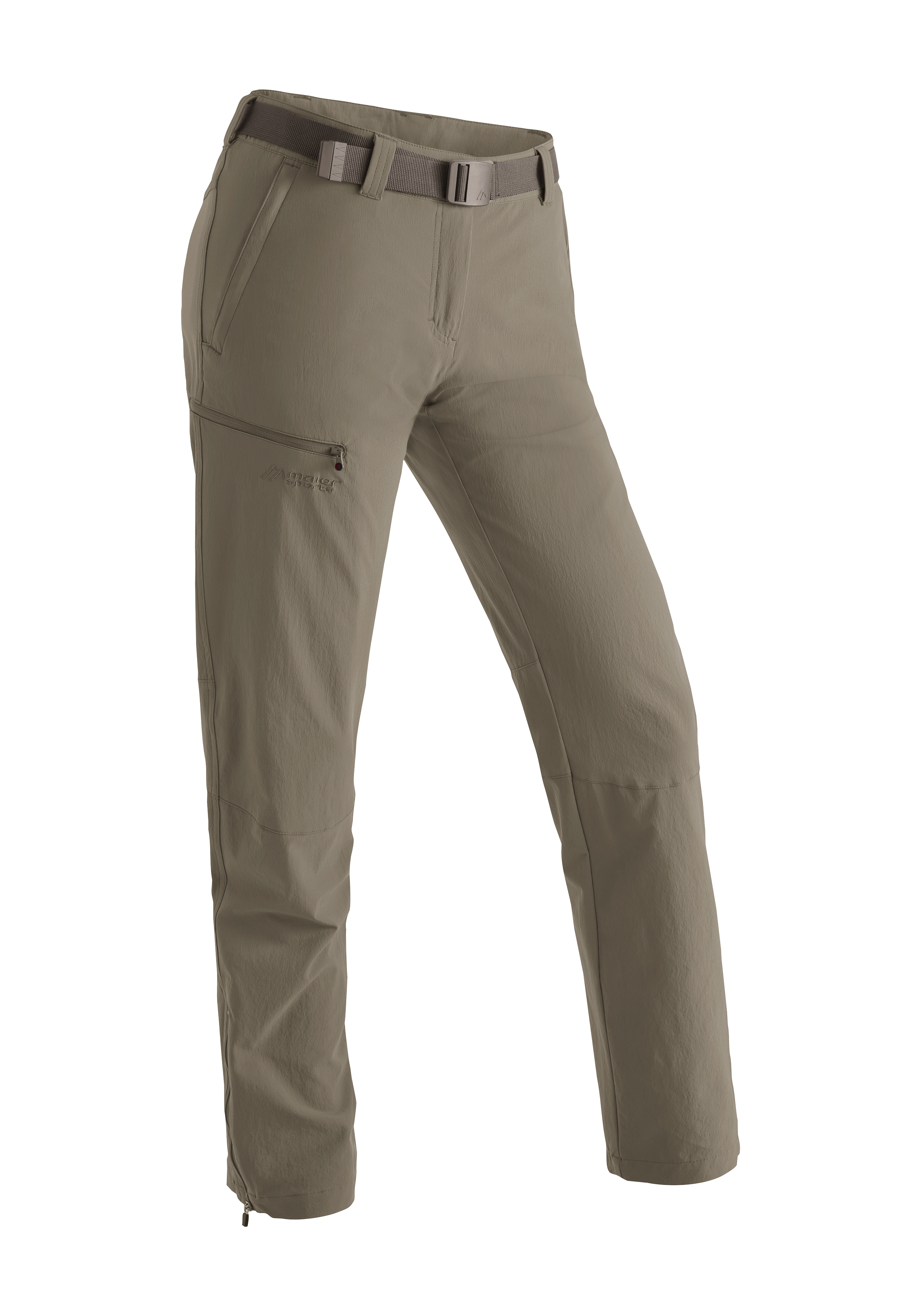 Funktionshose MAIER SPORTS "Inara slim", Damen, Gr. 88, Langgrößen, beige (dunkelbeige), 90% Polyamid, 10% Elasthan, Hosen, Herren Wanderhose, atmungsaktive Outdoor-Hose, 4 Taschen, Slim Fit Image