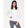 Poloshirt "Poloshirt", Damen, Gr. 38, weiß, 95% Baumwolle, 5% Elasthan, B.C. BEST CONNECTIONS BY HEINE, unifarben, Langarm, Shirts