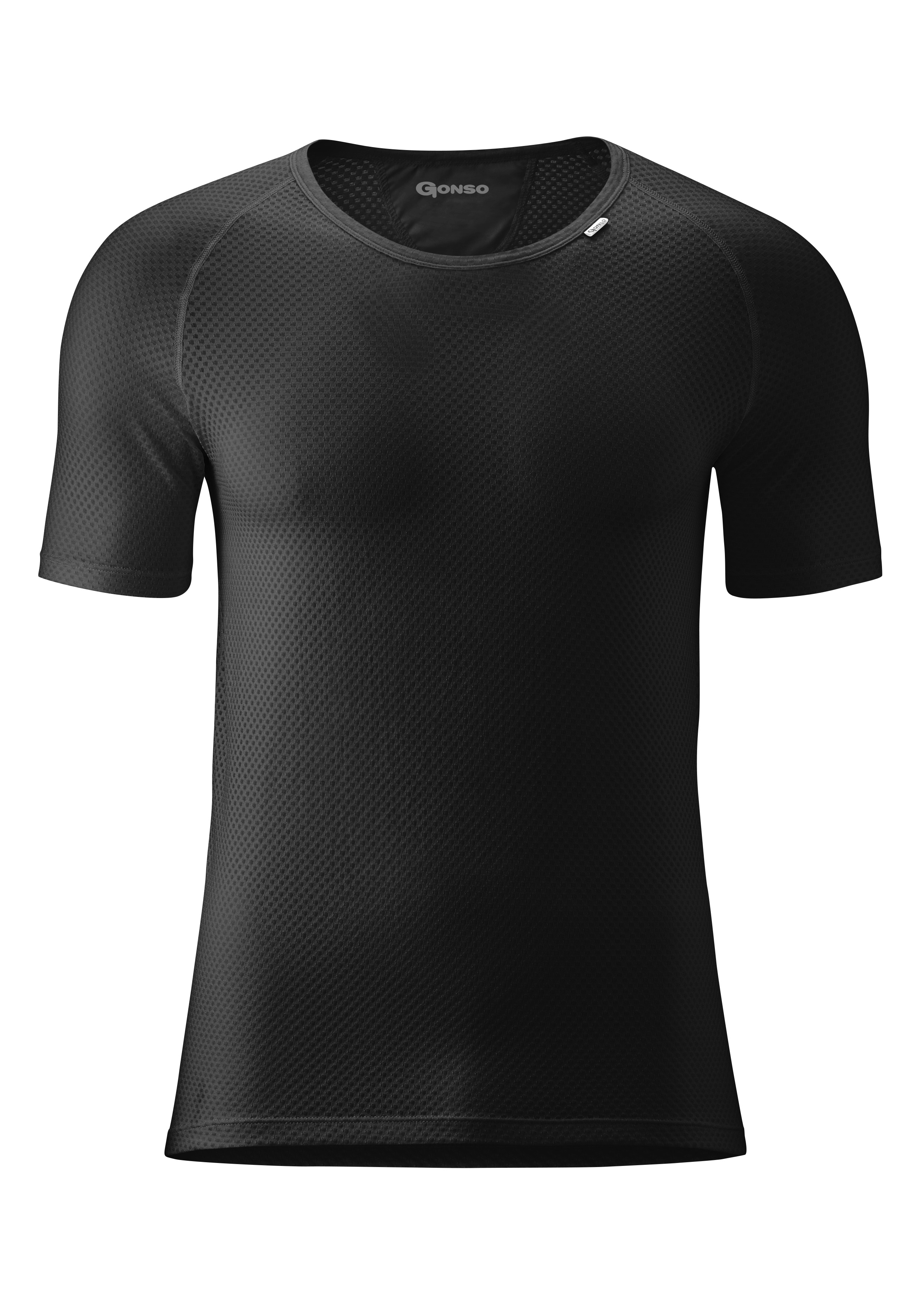 Funktionsshirt GONSO "Base Shirt M", Herren, Gr. XXL, schwarz, 89% Polypropylen, 11% Elastolefin, Rundhals, Shirts Funktionsshirt Sportshirt, Herren Fahrrad-Unterhemd, elastisch und atmungsaktiv Rundhals Radshirt Image