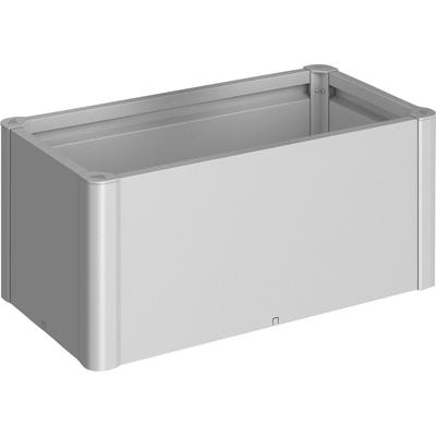 Hochbeet BIOHORT "Belvedere", silber (silberfarben, metallic), B:102cm H:45cm T:53cm, Stahlblech, Pflanzgefäße, BxTxH: 102x53x45 cm