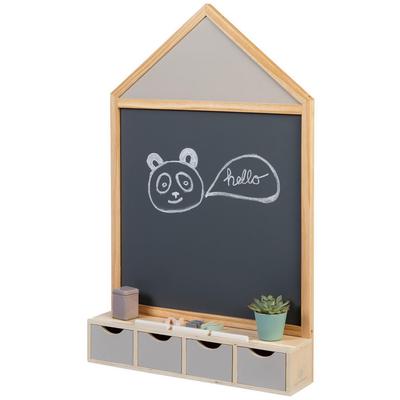 Wandtafel MUSTERKIND "Juncus, natur/warmgrau", beige (natur, grau), Tafeln, Kinder, B/H: 50cm x 81cm, B:50cm H:81cm T:11