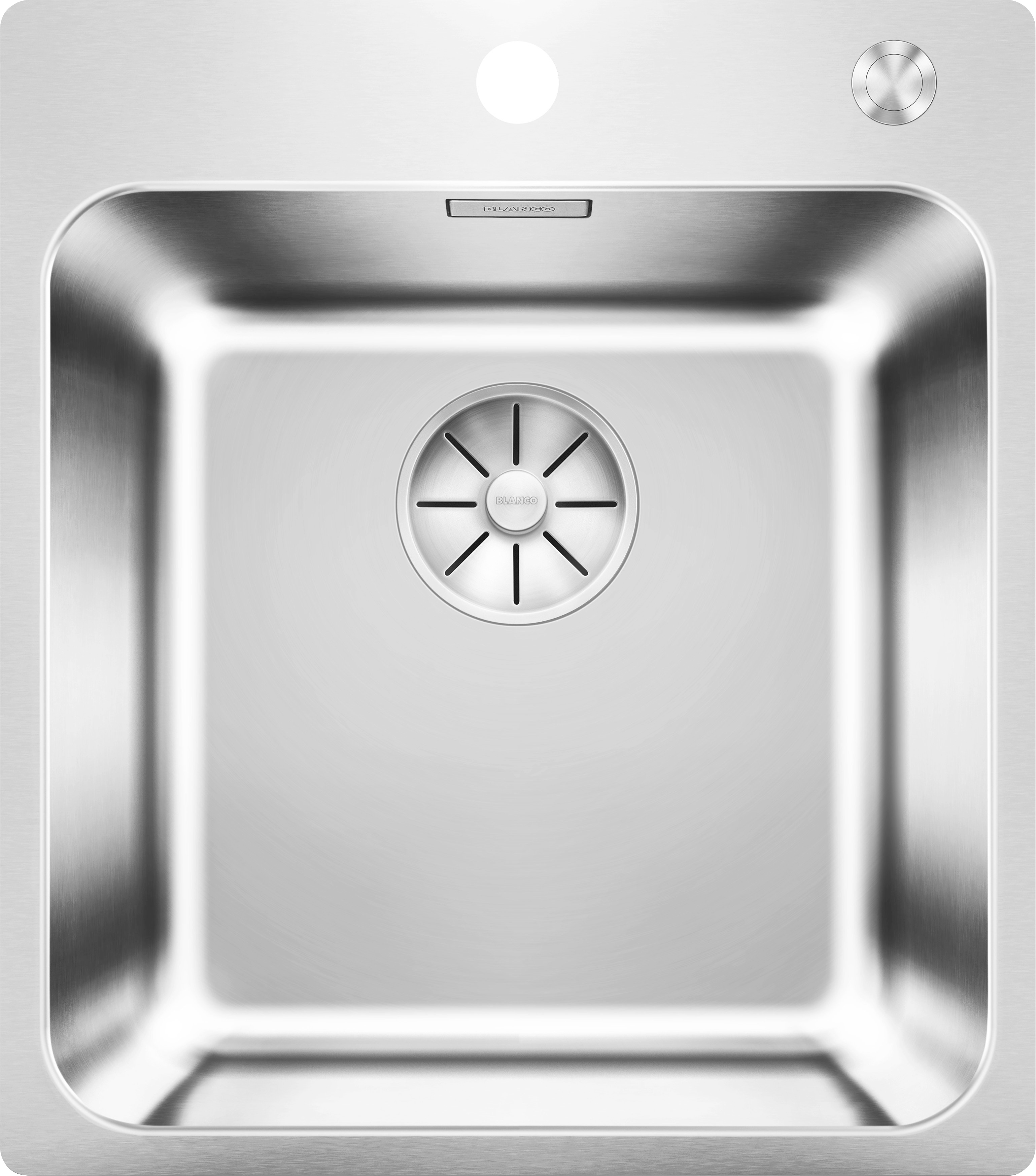 Edelstahlspüle BLANCO "SOLIS 400-IF/A", grau (edelstahl), B:50cm H:19cm T:44cm, Edelstahl, Küchenspülen, zum wechselseitigen Einbau geeignet