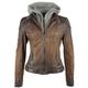 Lederjacke GIPSY "CASCHA" Gr. L/40, braun (dark brown) Damen Jacken Lederjacken