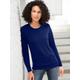 Rundhalspullover CASUAL LOOKS "Pullover" Gr. 42, blau (royalblau) Damen Pullover Rundhalspullover