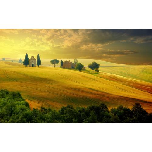 „PAPERMOON Fototapete „“Toskana Landschaft““ Tapeten Gr. B/L: 4,50 m x 2,80 m, Bahnen: 9 St., bunt Fototapeten“