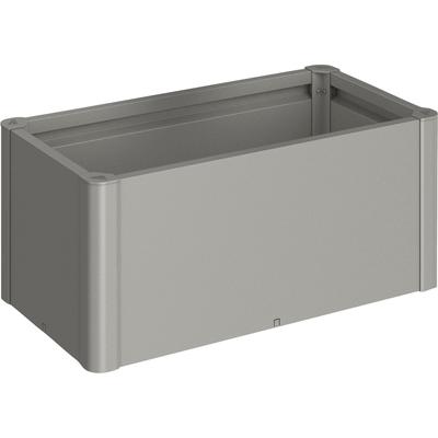 Hochbeet BIOHORT "Belvedere", grau (quarzgrau, metallic), B:102cm H:45cm T:53cm, Stahlblech, Pflanzgefäße, BxTxH: 102x53x45 cm