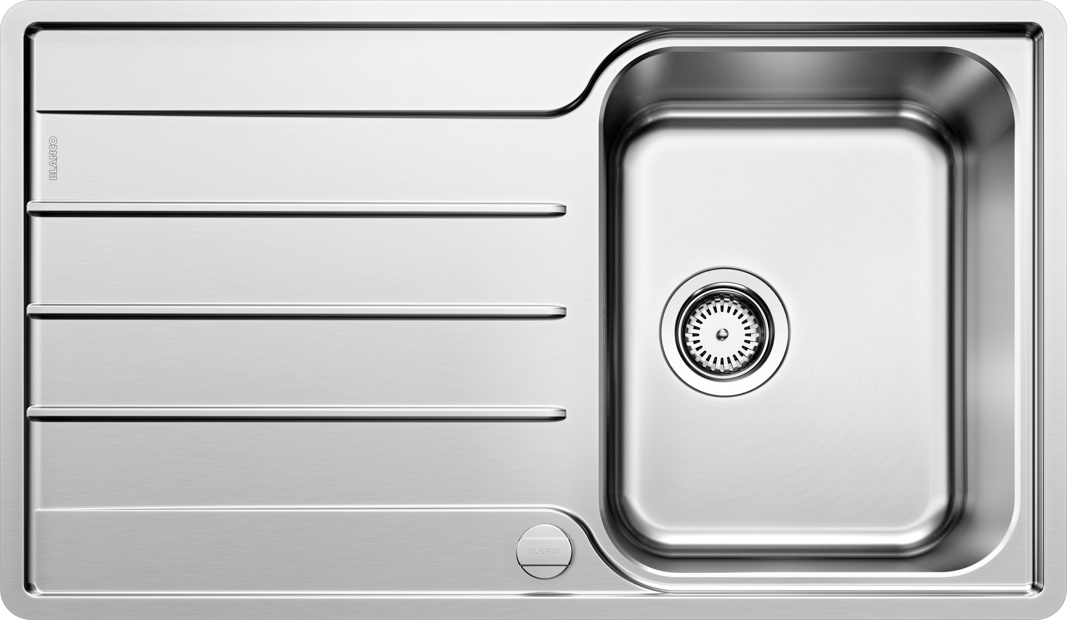 Edelstahlspüle BLANCO "LEMIS 45 S-IF", grau (edelstahl), B:50cm H:21cm T:86cm, Edelstahl, Küchenspülen, zum wechselseitigen Einbau geeignet