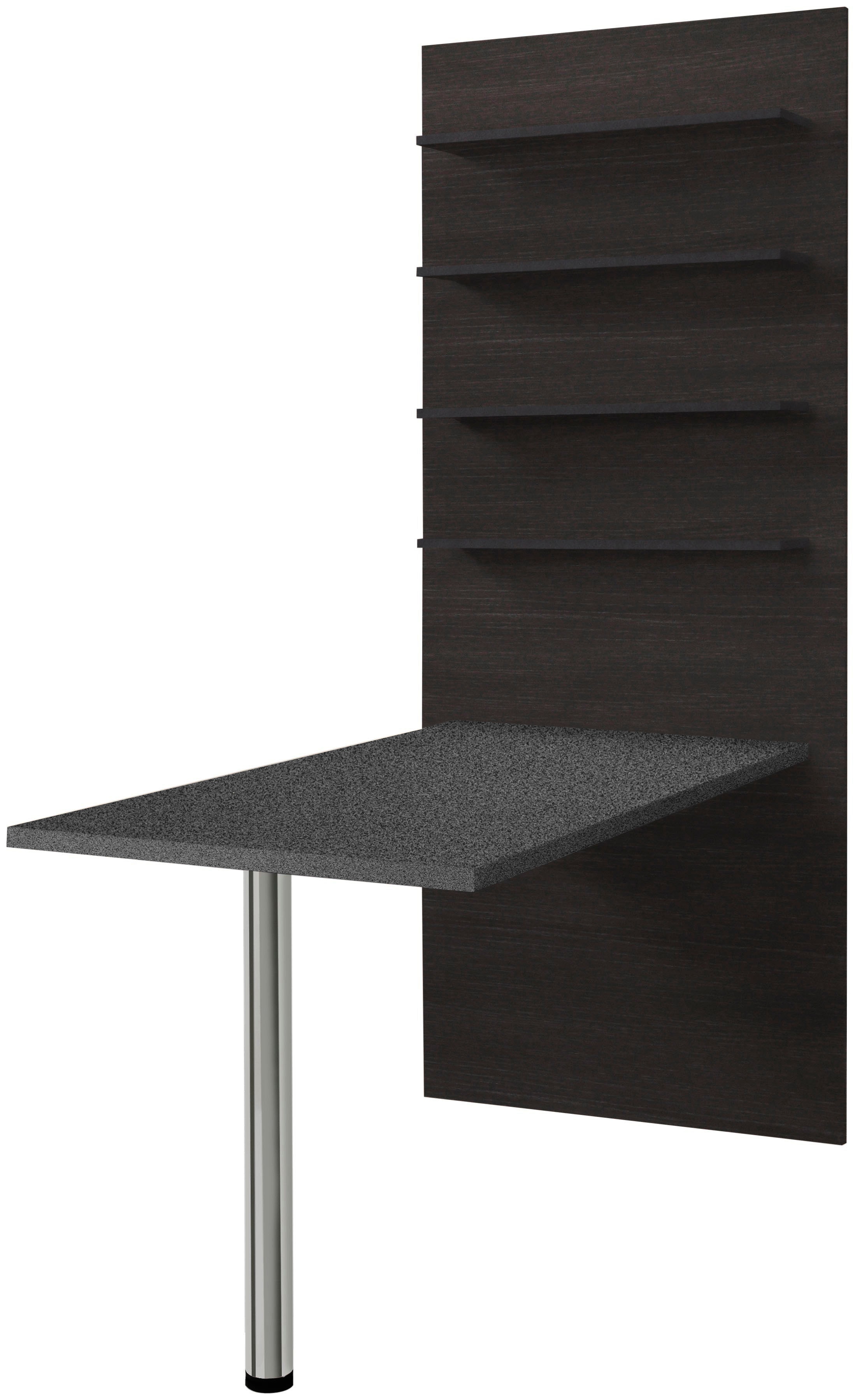 Tresentisch KOCHSTATION "KS-Stockholm", grau (wotaneiche, grafit), B:80cm H:200cm T:138cm, Tische