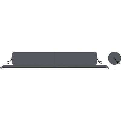 Nackenrolle BENT "XL Lounger Plain", grau, Funktionskissen, L: 180cm, Polyester, L:180cm Ø:30cm