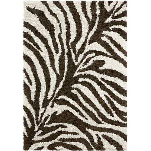 "Hochflor-Teppich HANSE HOME ""Desert"" Teppiche Gr. B/L: 80 cm x 150 cm, 35 mm, 1 St., braun (braun, creme) Shaggyteppich Teppich Webteppich Zebrateppich Wohnzimmerteppiche Teppiche Zebra Design, besonders weich durch Microfaser, Robust, Pflegeleicht"