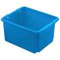 Stapelbox Aufbewahrungsboxen Gr. B/H/T: 36 cm x 24,5 cm x 45,5 cm, blau Kiste Spielzeugkiste Kisten