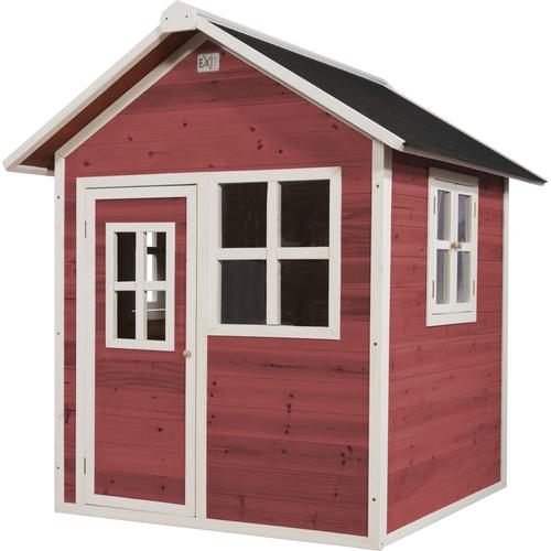 "Spielhaus EXIT ""Loft 100"" Spielhäuser rot (rot, weiß, natur) Kinder Spielhaus BxTxH: 149x141x160 cm"