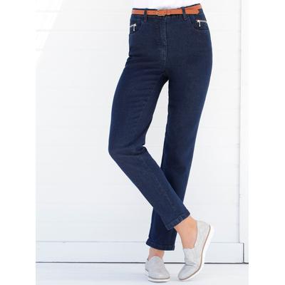 5-Pocket-Jeans CASUAL LOOKS, Damen, Gr. 225, Extrakurzgrößen, blau (dunkelblau), 98% Baumwolle, 2% Elasthan, unifarben, lang, Jeans Image