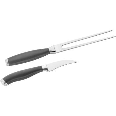 Messer-Set PINTINOX "Coltelli Professional", schwarz (edelstahlfarben, schwarz), Edelstahl, Kunststoff, Kochmesser-Sets,