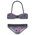 Bandeau-Bikini S.OLIVER Gr. 158/164, N-Gr, bunt Kinder Bikini-Sets Bikinis