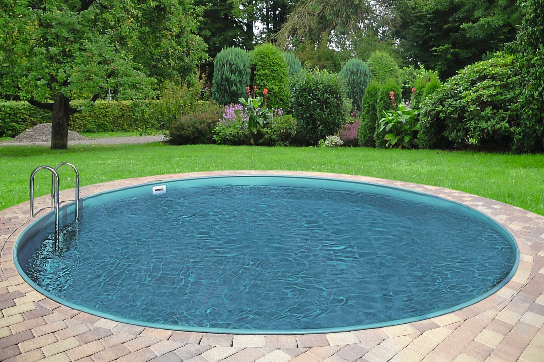 Rundpool CLEAR POOL "PREMIUM IBIZA", weiß, H:120cm Ø:500cm, Schwimmbecken, inkl. Bodenschutzplane, in verschiedenen Größen erhältlich Image