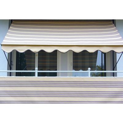 Klemmmarkise, beige (beige, braun), B:200cm, Polyacryl, ANGERER FREIZEITMÖBEL, Markisen, beige-braun, Ausfall: 150 cm, versch. Breiten