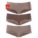 Panty LASCANA Gr. 40/42, 3 St., grau (taupe, uni, gepunktet, gestreift) Damen Unterhosen Spar-Sets