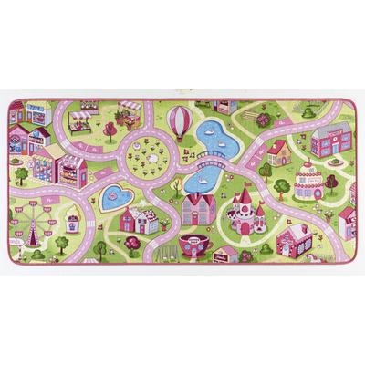 Kinderteppich HANSE HOME "Sweettown" Gr. 4, rosa, B:160cm H:7mm L:240cm, Kunstfaser, Teppiche, Kurzflor, Straßen-Spielteppich, Spielunterlage, Kinderzimmer Image