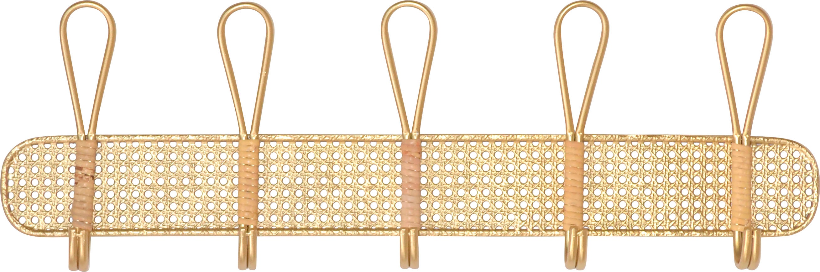 Hakenleiste INOSIGN "Letti", gold (goldfarben), B:80cm H:26cm T:7cm, Metall, Hakenleisten