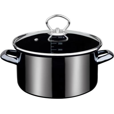 Fleischtopf GSW "Profi-Black-Star", schwarz, H:11,5cm Ø:20cm, Töpfe, Induktion Image