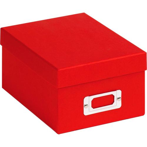 Aufbewahrungsbox WALTHER Aufbewahrungsboxen Gr. B/H/T: 22 cm x 11 cm x 17 cm, rot Aufbewahrungsbox Fotobox Aufbewahrung Ordnung Aufbewahrungsboxen Fun