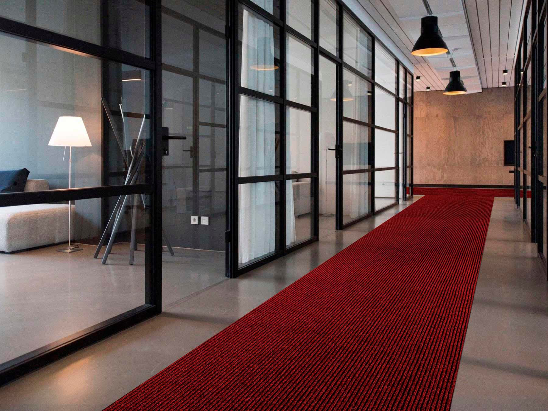 Läufer "MAGNUM, Made in Belgium", rot, B:200 H:10,5 L:250, Polypropylen (PP), PRIMAFLOR-IDEEN IN TEXTIL, Teppiche, Schmutzfangläufer, Schmutzfangläufer, Schmutzfangteppich, Schmutzmatte, rutschhemmend Image