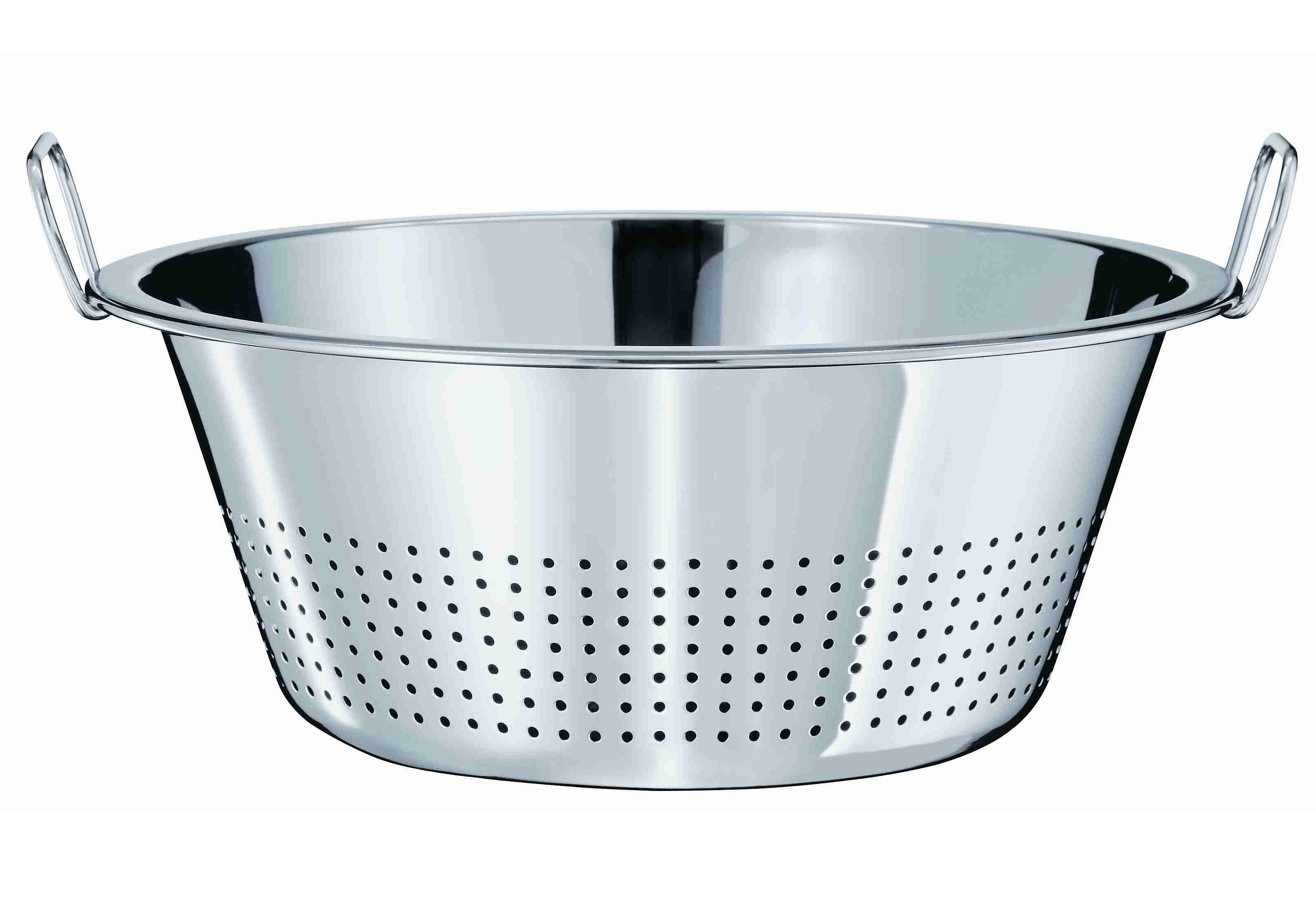 Seiher RÖSLE, silber (edelstahlfarben), H:16,1cm Ø:40cm, Edelstahl 18/10, Küchensiebe, Gemüseseiher in Gastronomiegröße, Ø 40 cm, spülmaschinengeeignet Image
