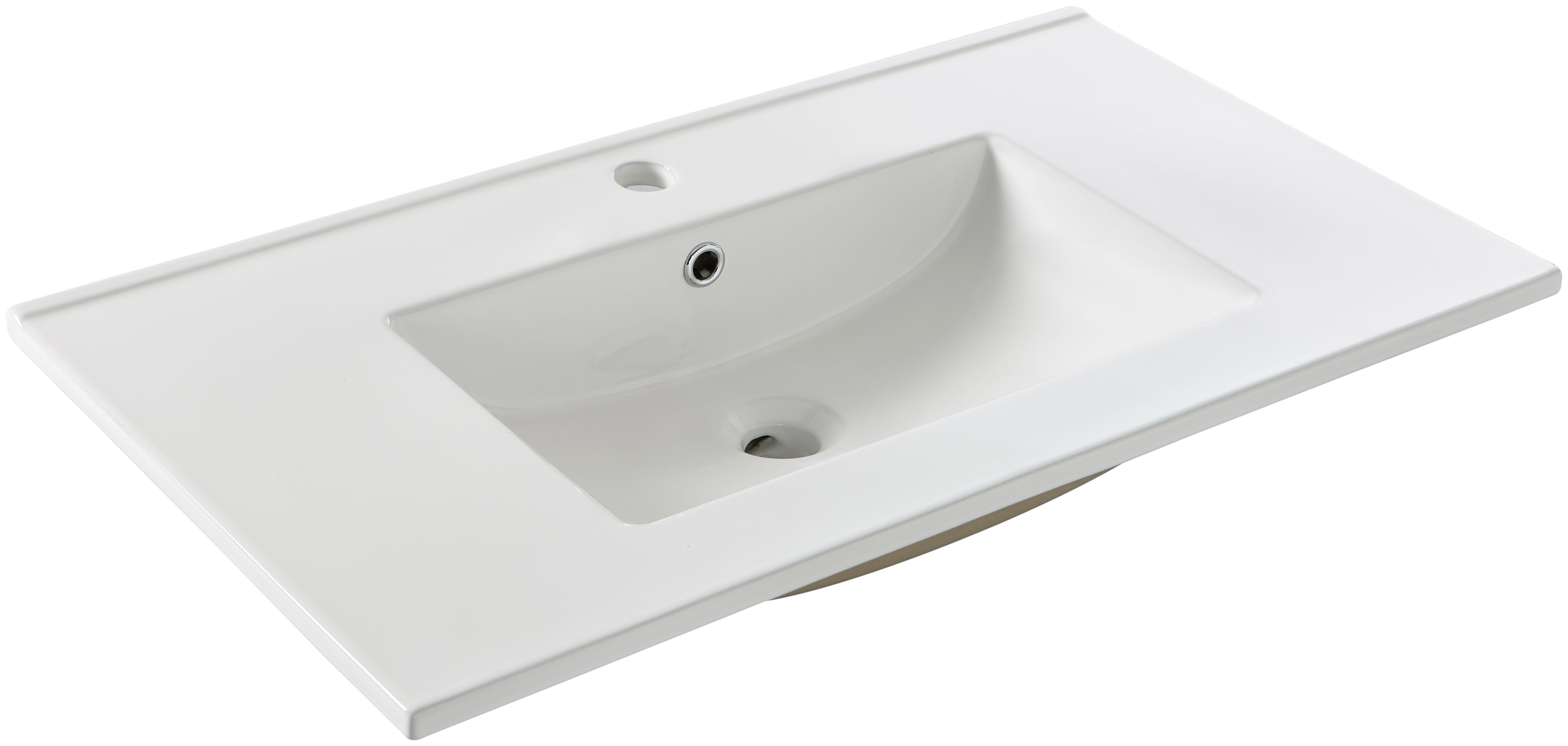 „Einbauwaschbecken WELLTIME „“Trento““ Waschtische Gr. Rechteck, weiß Waschbecken Breite 81 cm“