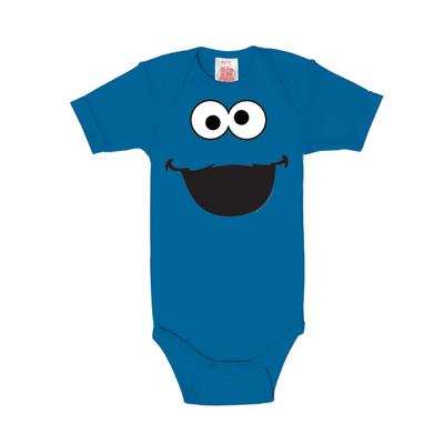 Body LOGOSHIRT Gr. 50, EURO-Größen, blau Baby Bodies mit witzigem Krümelmonster-Print