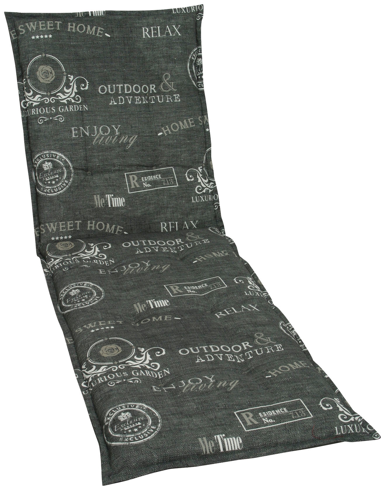 Liegenauflage GO-DE, grau (anthrazit), B:190cm H:5,5cm T:60cm, Bezug: 65% Polyester, 35% Baumwolle, Polsterauflagen Image