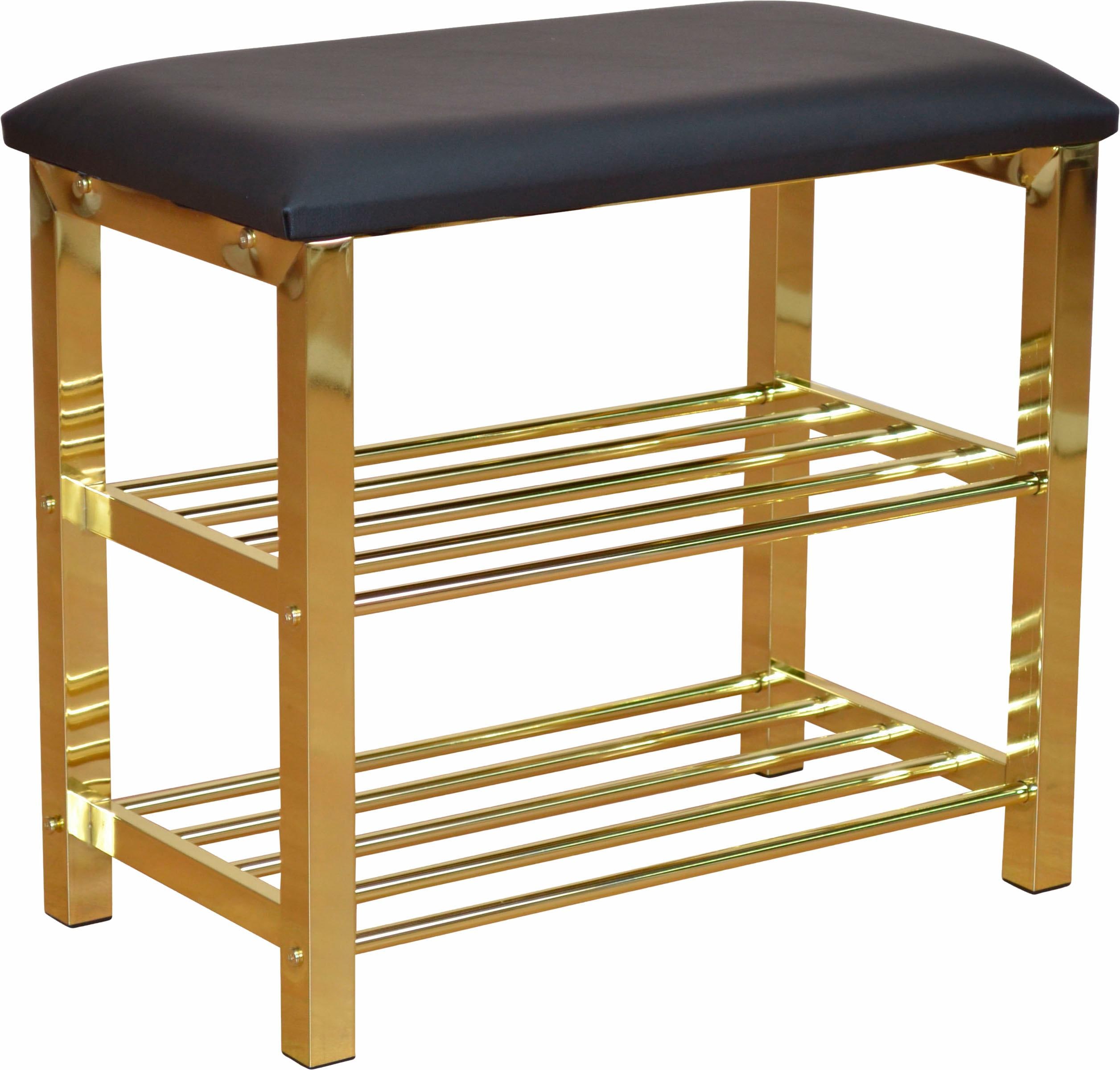 Schuhbank INOSIGN, grau (messingfarben), B:57cm H:50cm T:30cm, Sitzbänke, Schuhbank