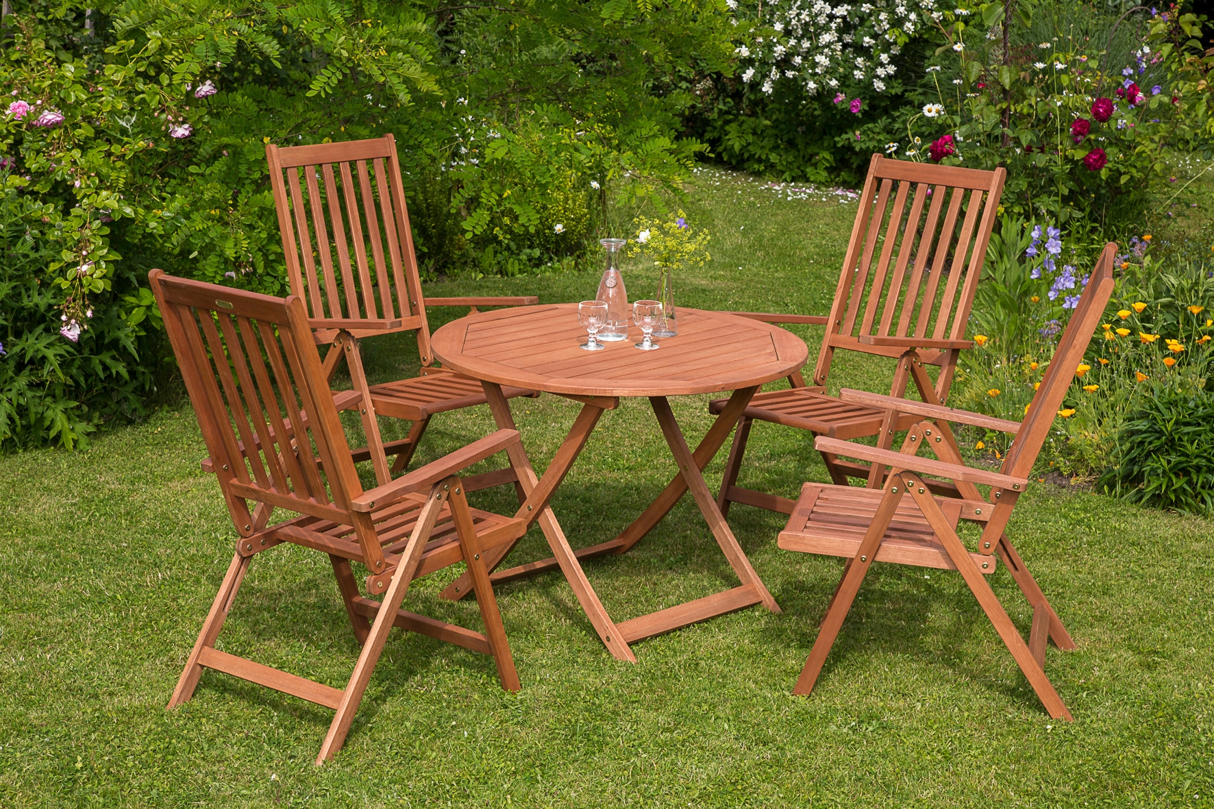 Garten-Essgruppe MERXX "Vitoria", beige (natur,), Sitzmöbel-Sets