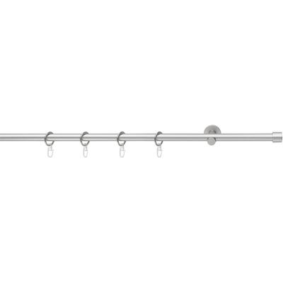 Gardinenstange GOOD LIFE "CAP" Gr. 2, grau (chromfarben), L:170cm Ø:16mm, Metall, Kunststoff, Gardinenstangen, mit Ringen Image