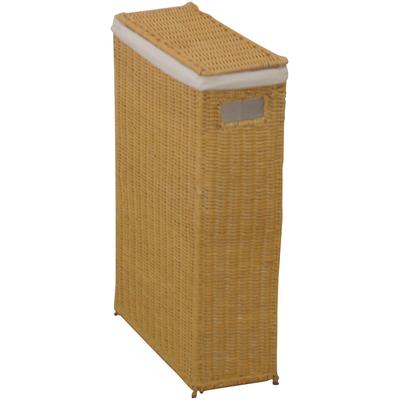 Wäschekorb, beige (natur), B:16cm H:59cm T:39cm, Eisen, HOFMANN LIVING AND MORE, Wäschesammler, für schmale Nischen geeignet, nur 16 cm breit Image
