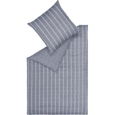 Bettwäsche ESPRIT "Harp Stripe in Gr. 135x200, 155x220 oder 200x200 cm", grau (grau, dunkelgrau, anthrazit), B/L: 140cm x 200cm, , Renforcé, B/L: 70cm x 90cm, Renforcu00e9, Obermaterial: 100% Baumwolle, Bettwäsche, Bettwäsche aus Baumwolle,... Image