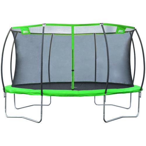„Gartentrampolin BEST SPORTING „“57123 Superstar 2.0″“ Trampoline Gr. B: 426 cm, grün (schwarz, grün) Kinder Trampoline mit Netz“