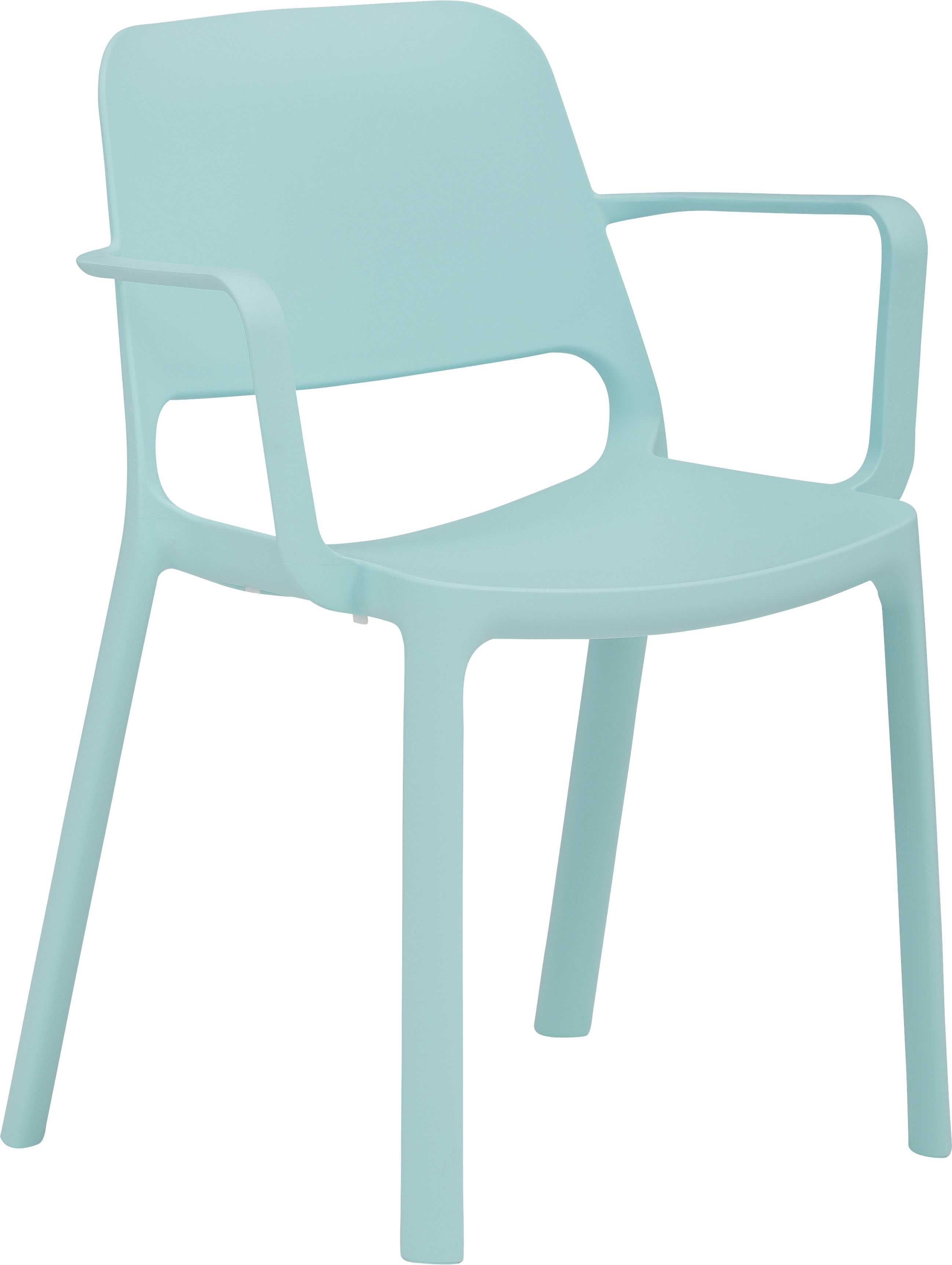 Stapelstuhl MAYER SITZMÖBEL "Stapelstuhl myNUKE", blau (himmelblau, himmelblau), B:55cm H:82cm T:54,5cm, Polypropylen, Stühle, Stapelstuhl, stapelbar