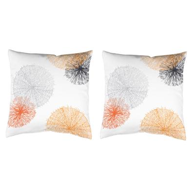 Dekokissen HOME WOHNIDEEN "SCOPPIO" Gr. 2, orange (orange, bedruckt), B:50cm L:50cm, Polyester, Dekokissen_Sitzkissen_Kissenhüllen, Kissenhülle ohne Füllung, 1 Stück Image