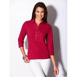 Poloshirt CASUAL LOOKS "Poloshirt" Gr. 42, rot (kirschrot) Damen Shirts Jersey