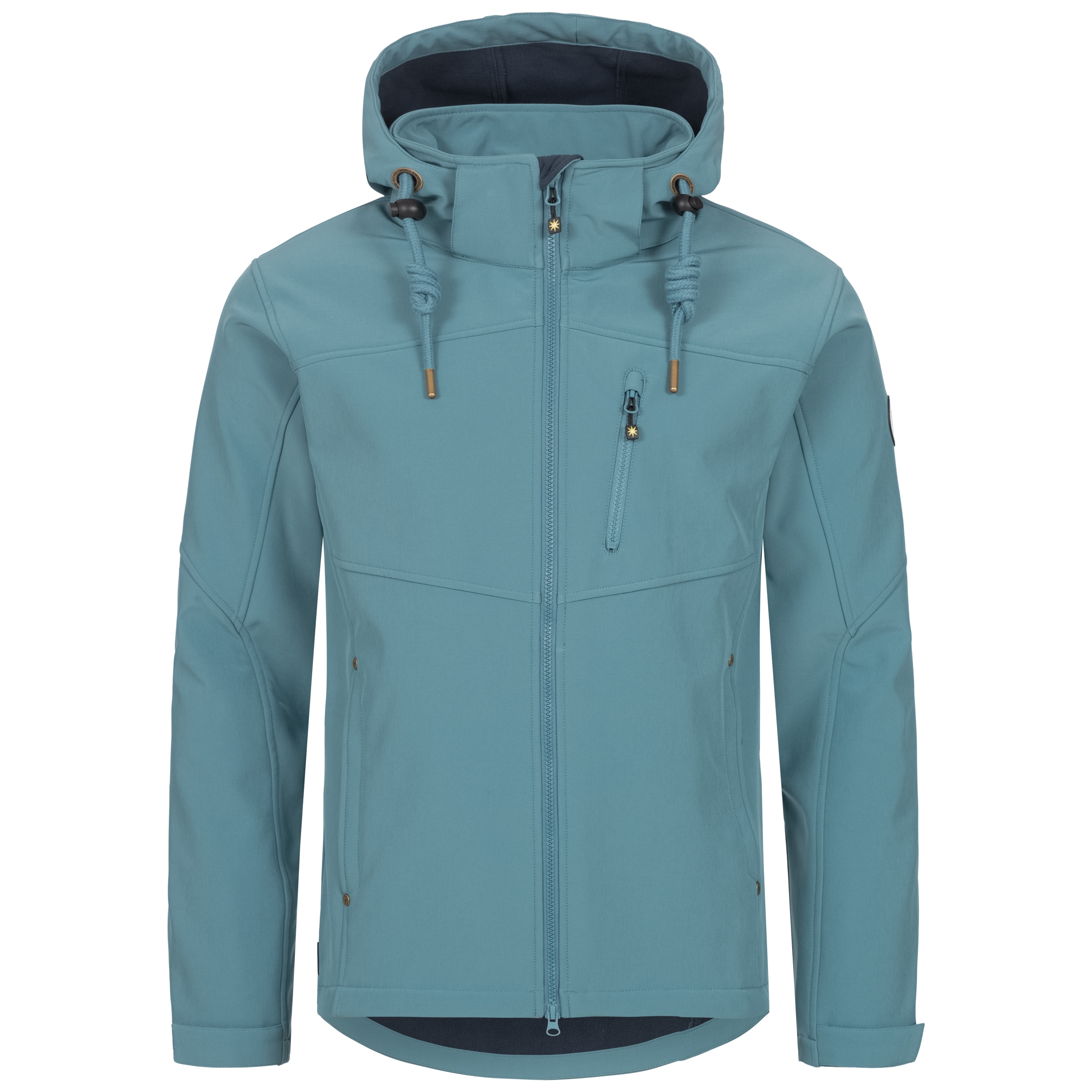 Softshelljacke ANKERGLUT "PEAK CREEK MEN", Herren, Gr. M (50), blau, 96% Polyester; 4% Elasthan, mit Gummizug, Jacken Softshelljacke, auch in Großen Größen erhältlich