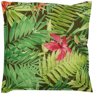 Hockerauflage GO-DE, bunt (grün, dschungelgrün, bunt), B:50cm H:8cm T:50cm, Bezug: 65% Polyester, 35% Baumwolle, Polsterauflagen, 50x50 cm